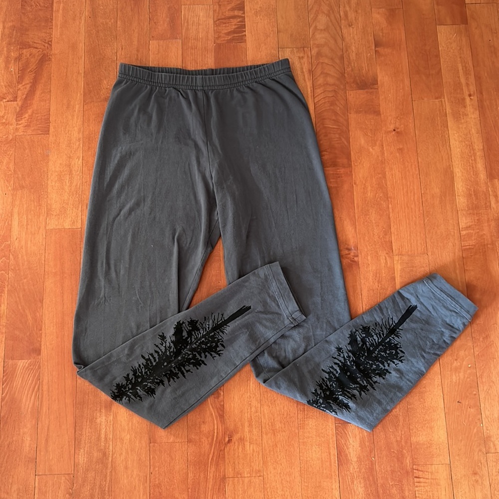 American Apparel leggings with tree print.